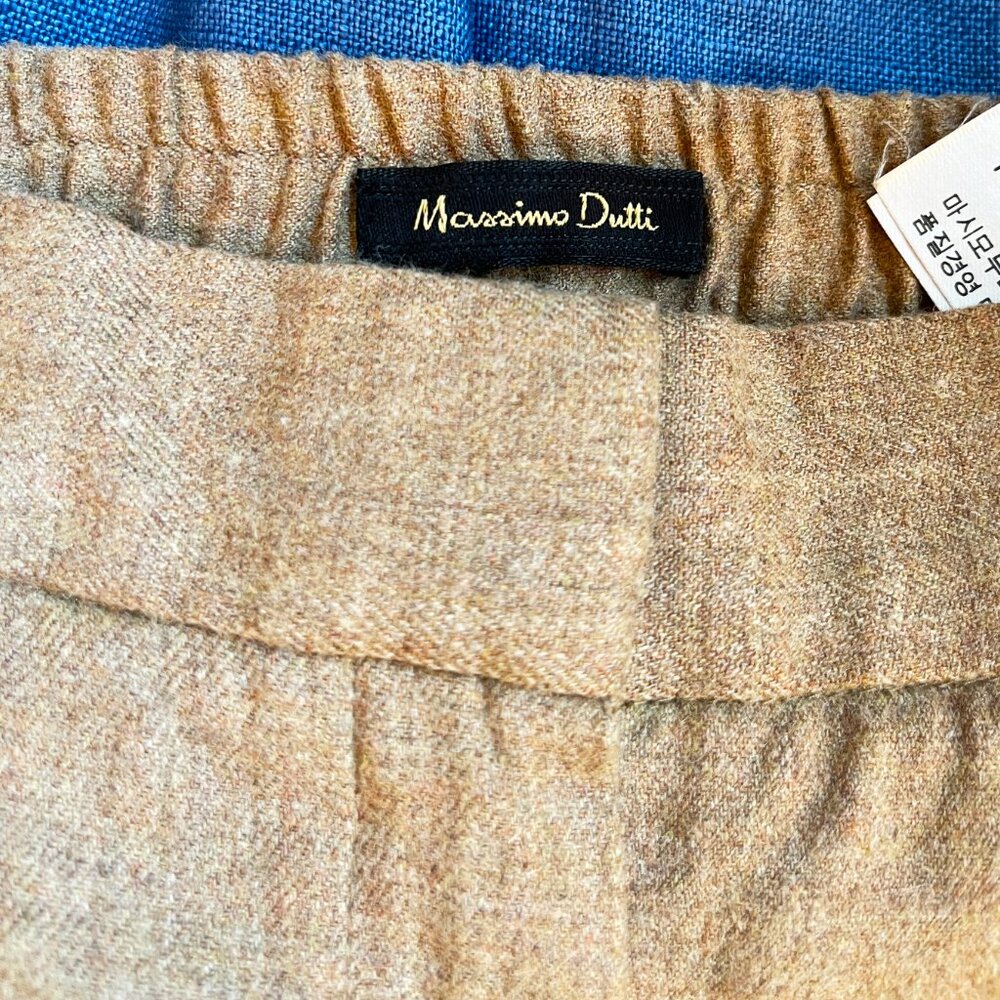 Massimo Dutti Tan / Camel Trouser With Front Plea… - image 3